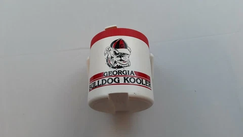 THE SKOTCH KOOLER GEROGIA BULLDOGS RED AND WHITE COOLER WITH SINGLE HANDLE Cover