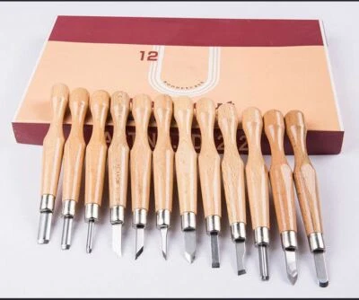 Wood Carving knife Chisel SKS7 Steel Tool Set beech Handle Woodworking Craft DIY - Image 1 of 4