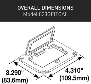 Legrand Wiremold 828GFITCAL Omnibox Rectangular Aluminum GFI Cover Plate - Picture 1 of 4