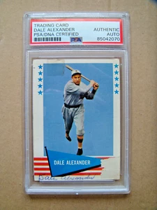 Dale Alexander signed autograph auto card slabbed 1963 Fleer PSA certified d 79 - Picture 1 of 1