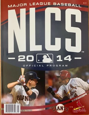 2014 NLCS PROGRAM SAN FRANCISCO GIANTS ST. LOUIS CARDINALS MATT HOLLIDAY BACK - Image 1 of 2