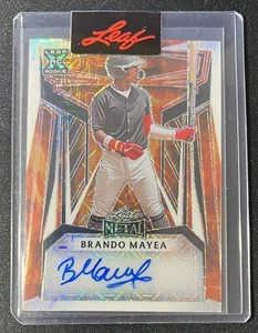 2023 Leaf Metal Brando Mayea Auto 1/1 Pre-Production Proof New York Yankees - Picture 1 of 2