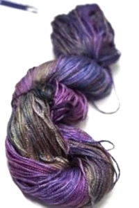 ZARZAMORA Purples+Greens 50g Skein 420yd Malabrigo MORA Soft Pure Silk LACE YARN - Picture 1 of 1