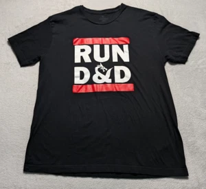 Camiseta Run DMC Parody "Run D&D" XL Negra Dungeons & Dragons Gráfico Camiseta - Imagen 1 de 6