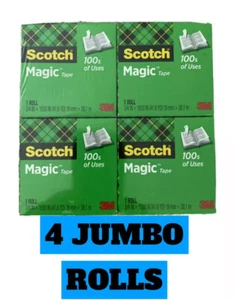 Recarga de cinta mágica escocesa 4 rollos, 3/4"" x 1500"" por rollo acabado mate original - Imagen 1 de 6