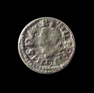 SPAIN DINERO (MENUT) BARCELONA 1617 PHILIP III KM 14 #777# - Picture 1 of 2