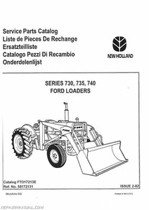 FORD-3550-4500 Ind 3-Cyl Loader Only 730 735 740 Parts Manual - Bild 1 von 1