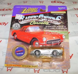 ⚡Johnny Lightning 1997🏁INDY CORVETTE Silver w/Coll COIN⭐Classic Customs Series - Picture 1 of 5