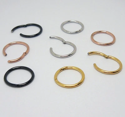 Nasenpiercing Segmentring Septum Nasenring Brust Lippen Ohr Scharnier Clicker - Bild 1 von 4