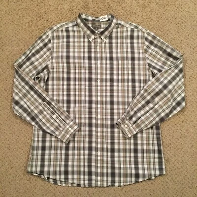 Eddie Bauer Shirt Mens XLT Classic Fit Gray Plaid Long Sleeve Button Up  - Image 1 of 4