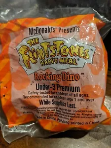 Vintage Flintstones Schaukel Dino unter 3 Spielzeug von McDonalds 1993 Neu in Verpackung - Bild 1 von 2