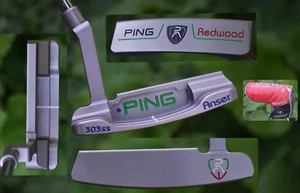 Custom Satin Gray Ping 303ss Anser Redwood Putter + Head Cover / RH 33.25" - Picture 1 of 24