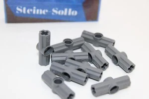 Lego (c) 10x Technic - Verbinder Achs Pin - 1x3 - dunkelgrau - 32034 - connector - Bild 1 von 1