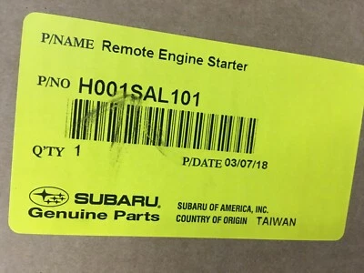 Genuine Subaru Remote Start 2015-2018 Legacy & Outback w/ Push Start H001SAL101 - Image 1 of 2