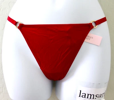 Victoria's Secret Anillo Herrajes Suave Tanga en V Panty Talla S Lápiz Labial Rojo Foto 1 de 3