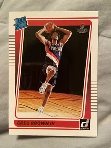 Greg Brown III RC 2021-22 Donruss Basketball Rated Rookie Card 245 Trail Blazers - Picture 1 of 2