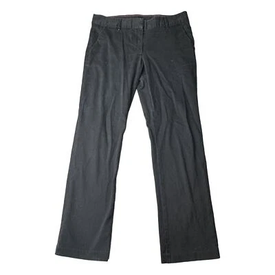 Tommy Hilfiger Pantalones Mujer 8 32x30.5 Negro Chino Pierna Recta Preppy Damas Foto 1 de 4
