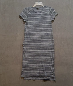 J Jill Pure Jill Maxi Dress Blue Boho Beachy Size S Coastal Nautical Preppy - Picture 1 of 10