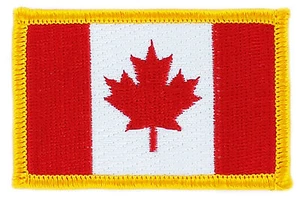 FLAG PATCH PATCHES CANADA CANADIAN IRON ON COUNTRY EMBROIDERED SMALL - Bild 1 von 1