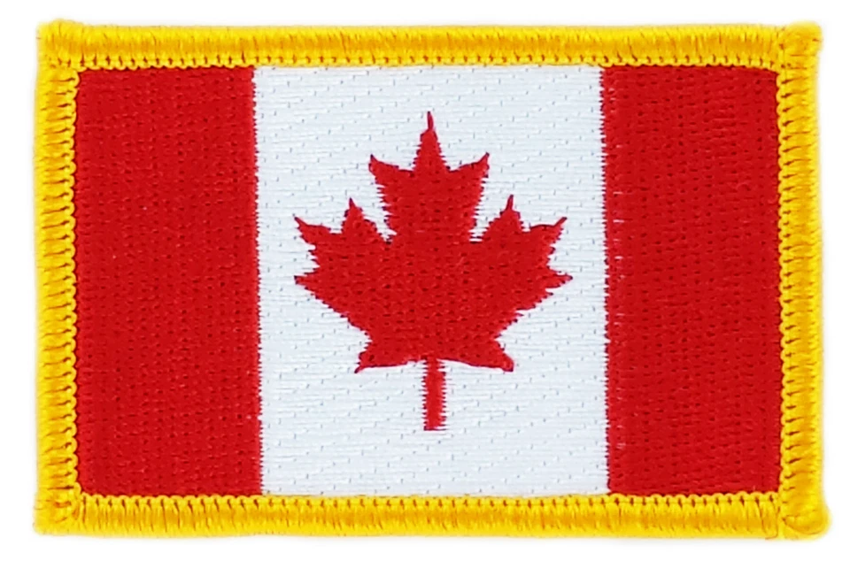 FLAG PATCH PATCHES CANADA CANADIAN IRON ON COUNTRY EMBROIDERED SMALL - Image 1 of 1