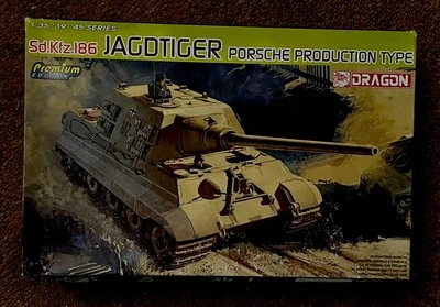 DRAGON MODELS 1/35 SCALE TANK SD KFZ 186 JAGDTIGER PREMIUM EDITION KIT #6351 - Image 1 of 3