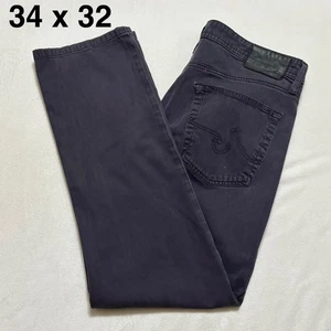 AG Adriano Goldschmied Pantalone Uomo 34x22 Blu Scuro The Graduate Chino Elasticizzato - Foto 1 di 15