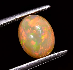Natural Ethiopian Opal Oval Shape Welo Fire Opal Loose Gemstone 1.80 Ct 9X7X5 mm - Picture 1 of 3