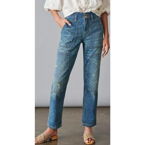 Pilcro Women's The Wanderer Jeans Size 29 Relaxed Utility Carpenter Double Knee - Picture 1 of 13
