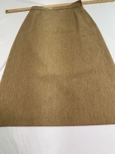 Vintage Pendleton hellbraun Schurwolle Bleistiftrock 10 hergestellt in den USA knielang - Bild 1 von 10