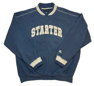Felpa STARTER Spellout vintage anni 90 uomo XL scollo a V ricamato alta qualità - Foto 1 di 18