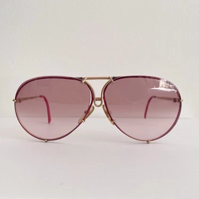 Rare CARRERA PORSCHE Design sunglasses Vintage Teardrop 5623 130 Red Gold & Case - Image 1 of 4