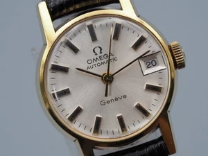 READ [EXC+5] Omega Geneve Cal.681 Automatic Date Womens Vintage Watch From JAPAN - Picture 1 of 13