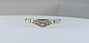 Halb-Querlenkerring 9 kt Gold 0,25 kt Diamant Größe M 1/2 2,4 Gramm NEU - Bild 1 von 12