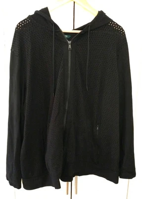 Куртка с капюшоном Lauren Ralph Lauren черная с открытой сеткой на молнии размер 3x - Изображение 1 из 4