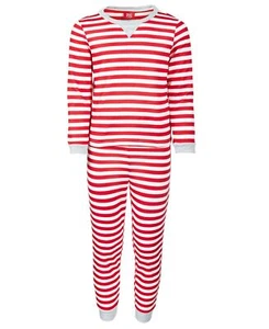 Family Pajamas Toddler, Little Big Kids 2-Pc. Striped Pajama Set, Red/White, ... - Picture 1 of 2