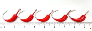 Reverse Weight Red Swim Bait Weighted Hooks 0.7 oz 8/0 Package of 5 - Bild 1 von 1