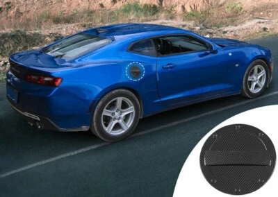 Carbon Fiber Exterior Fuel Tank Cover Gas  Cap For Chevrolet Camaro 2017+ Newest - Imagem 1 de 4