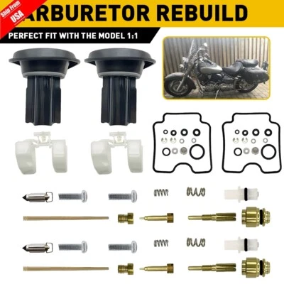 Kit de reconstrucción de carburador para Yamaha V Star 1100 XVS1100 XVS1100A XVS1100AT 99-2005 Foto 1 de 4