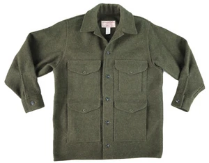 Vtg 1999 C.C. FILSON #110 USA Men’s 42 X-Long Green Mackinaw Wool Cruiser Jacket - Picture 1 of 8