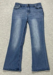 Cat and Jack Bootcut Jeans Girls 14 Blue Stretch Flare Casual Youth Kids - Picture 1 of 17