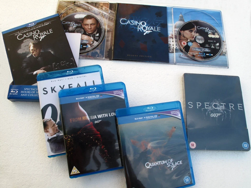 Spectre Limited Edition and Skyfall Blu Ray Steelbook Bundle James Bond 007