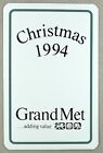 1 x Playing card Christmas 1994 Grand Met adding value ZR036