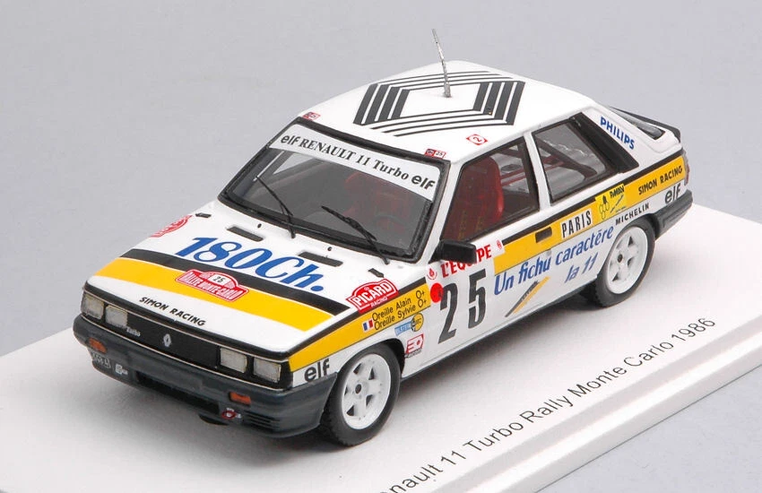 Renault 11 Turbo Rally Monte Carlo 1986 Oreille-Oreille 1 43 Spark S5570