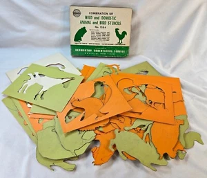 Kenworthy Educational Wild and Domestic Animal and Bird Stencils No 1584 1946 - Picture 1 of 4