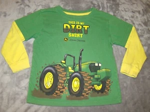 John Deere Boys Size 4 Long Sleeve T Shirt "MY DIRT SHIRT" - Picture 1 of 6