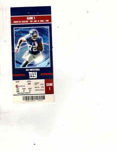 Boleto de los New York Giants 21/08/2010 NFL contra Steelers (bb1 - Imagen 1 de 1