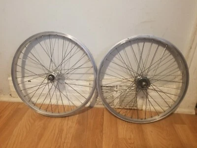OLD SCHOOL BMX ACS HUBS STAMPED 1994 RIMS 20" X 1.50 STRAIGHT TRUE VINTAGE RARE - Image 1 of 4