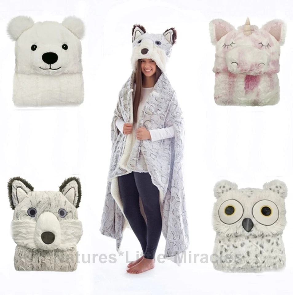 Manta con Capucha Bata Critter Niñas Grandes Adolescentes Juniors Animal Sudadera con Capucha Tiro Nuevo con Etiquetas Foto 1 de 1