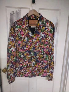 NWT Rare Men’s Large Levi’s X Nintendo Super Mario All-over Print Denim Jacket - Picture 1 of 5