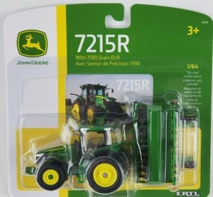 ERTL 1/64th John Deere 7215R Traktor mit 1590 Kornbohrer - Bild 1 von 1